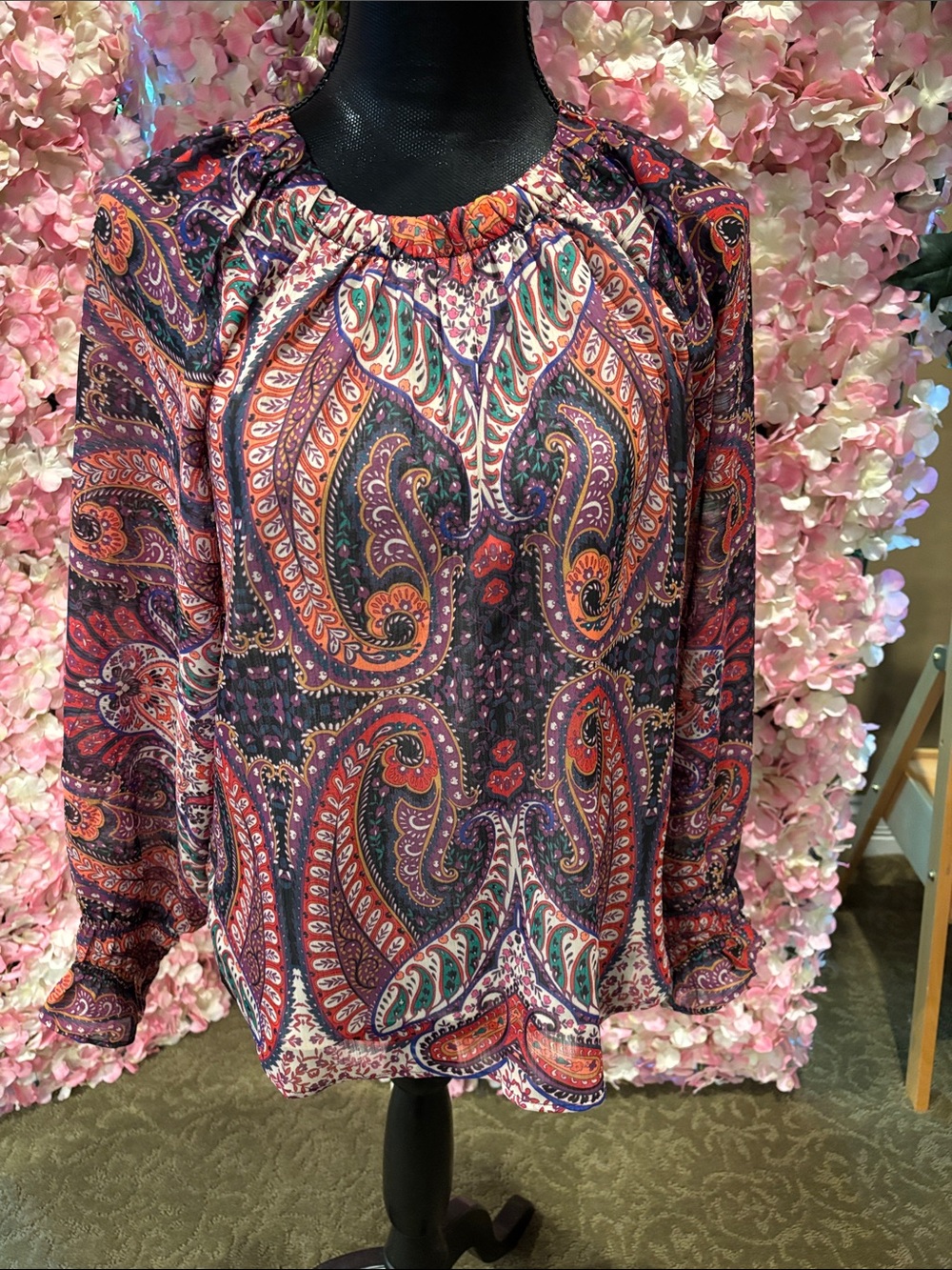 Loft polyester, long sleeve blouse